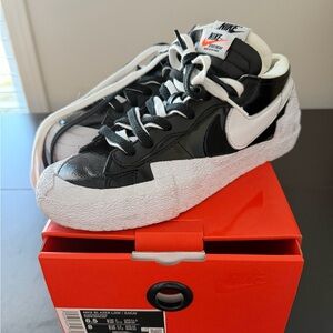 Nike Blazer Low Sacai in Black and White